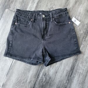 Old Navy High-Rise O.G. Straight Shorts, Size 2, Black